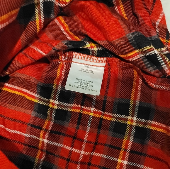 NWT Junior's Hippie Rose | Red Plaid Flannel |  Suze XS | NWT - Picture 5 of 6